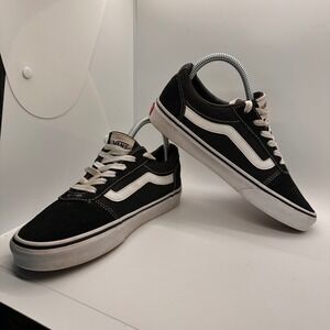 Vans Ward Low-Top Sneakers Womens Size 7 Black Classic Canvas Skate Shoes